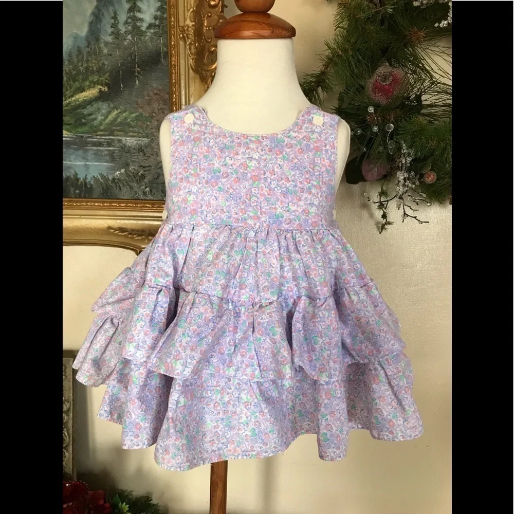 Baby Girl Vintage Sleeveless Ruffle Dress